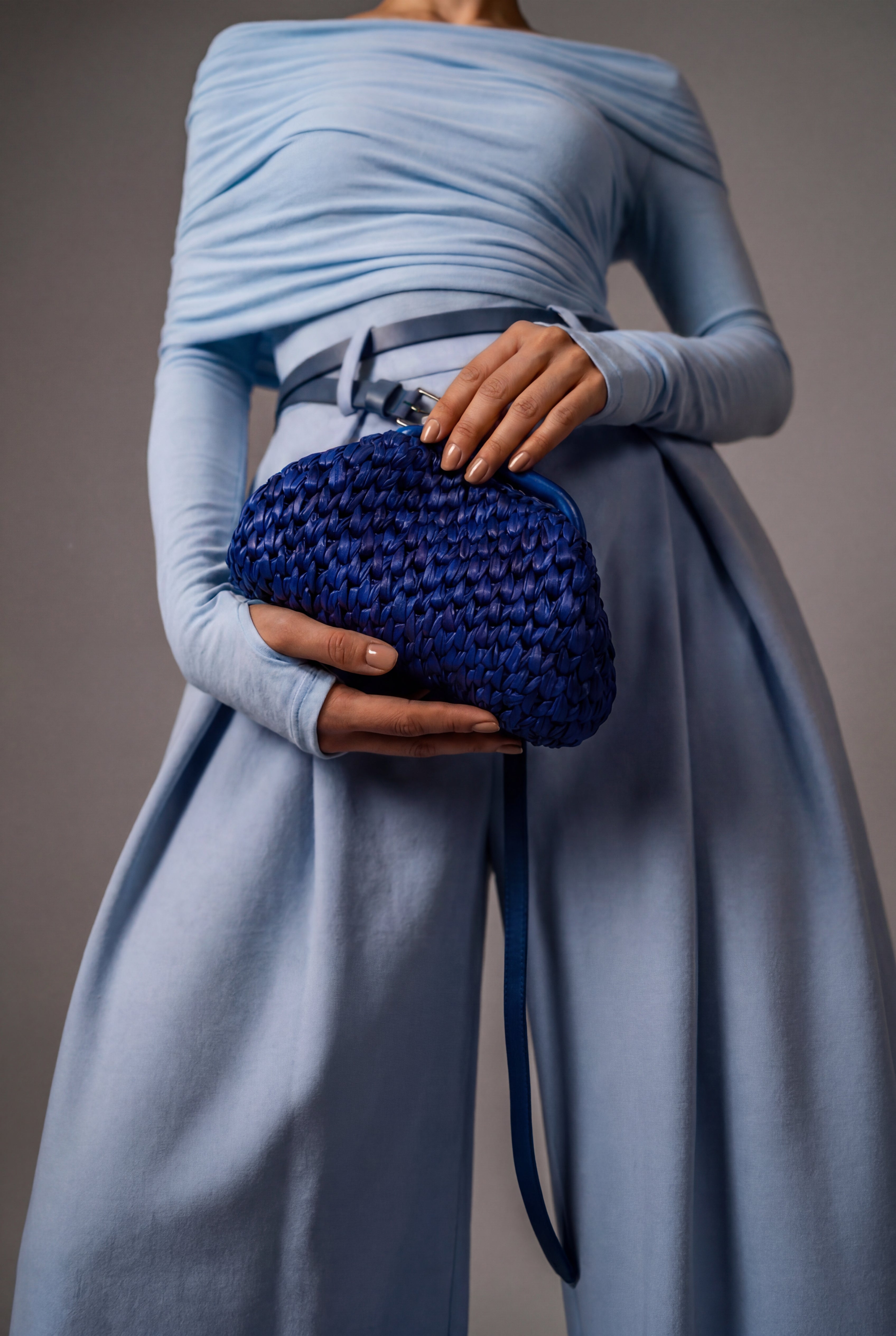 Blue Metallic Clutch