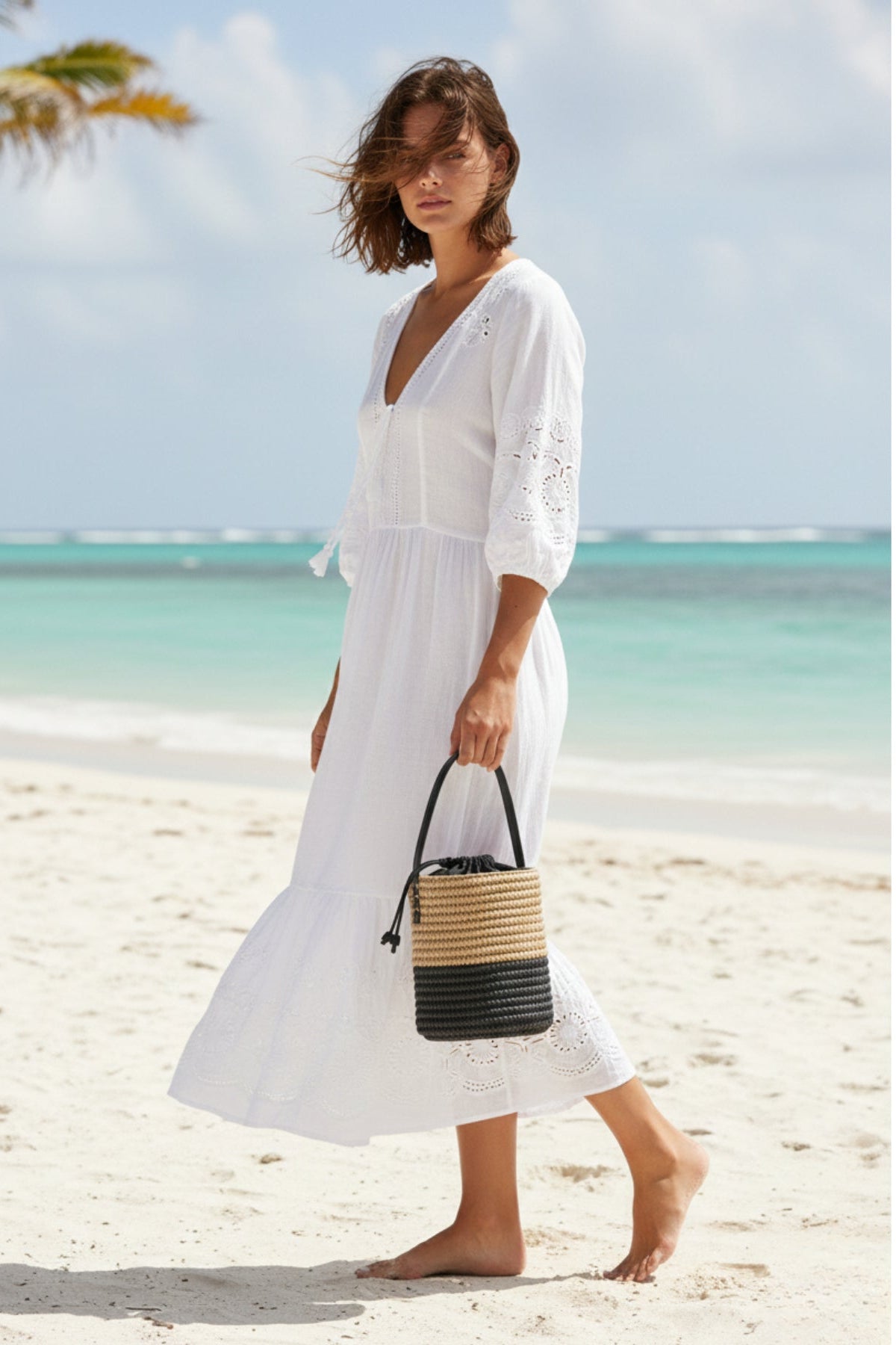Raffia Bucket Bag