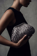 Dark Silver Metallic Clutch
