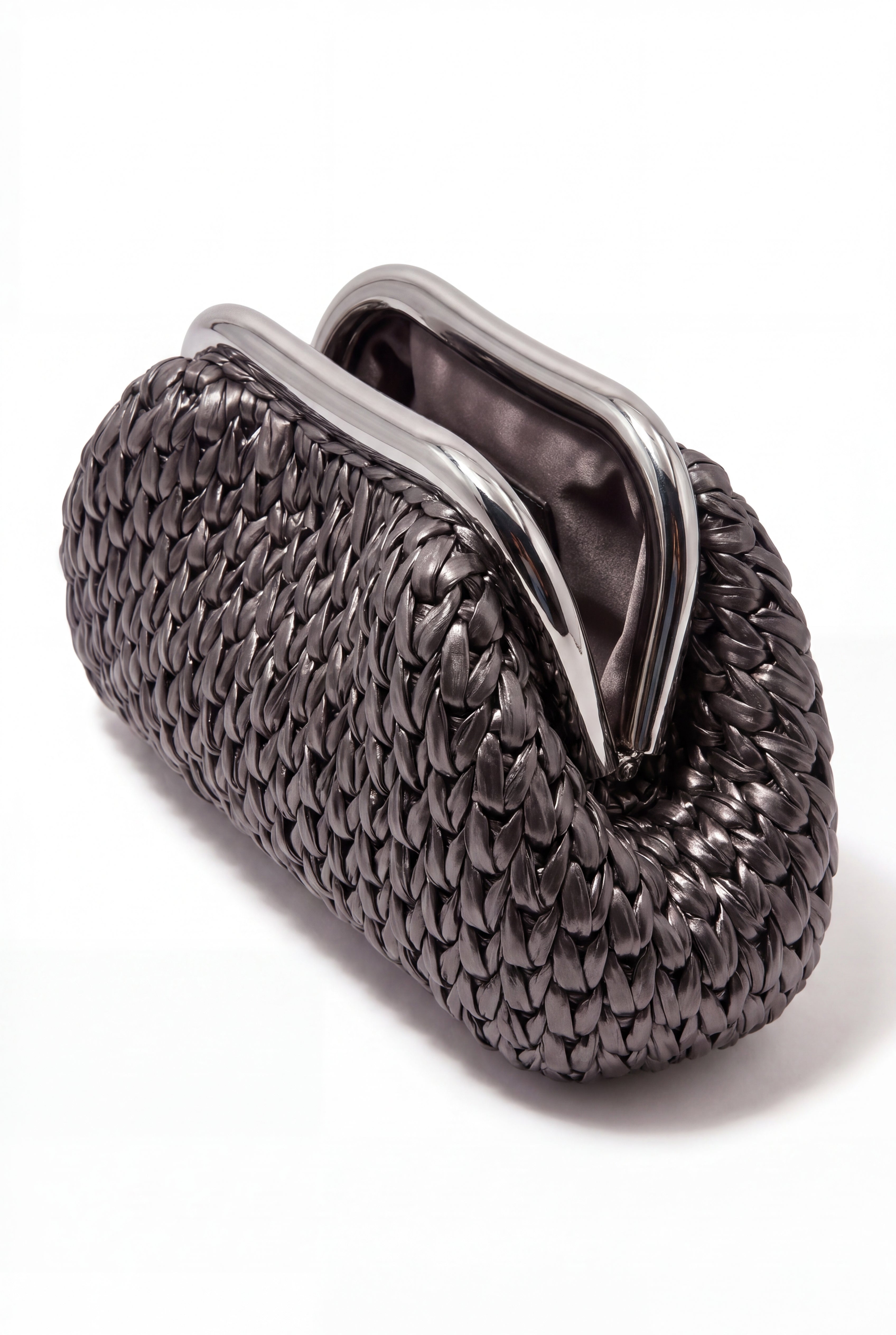 Dark Silver Metallic Clutch