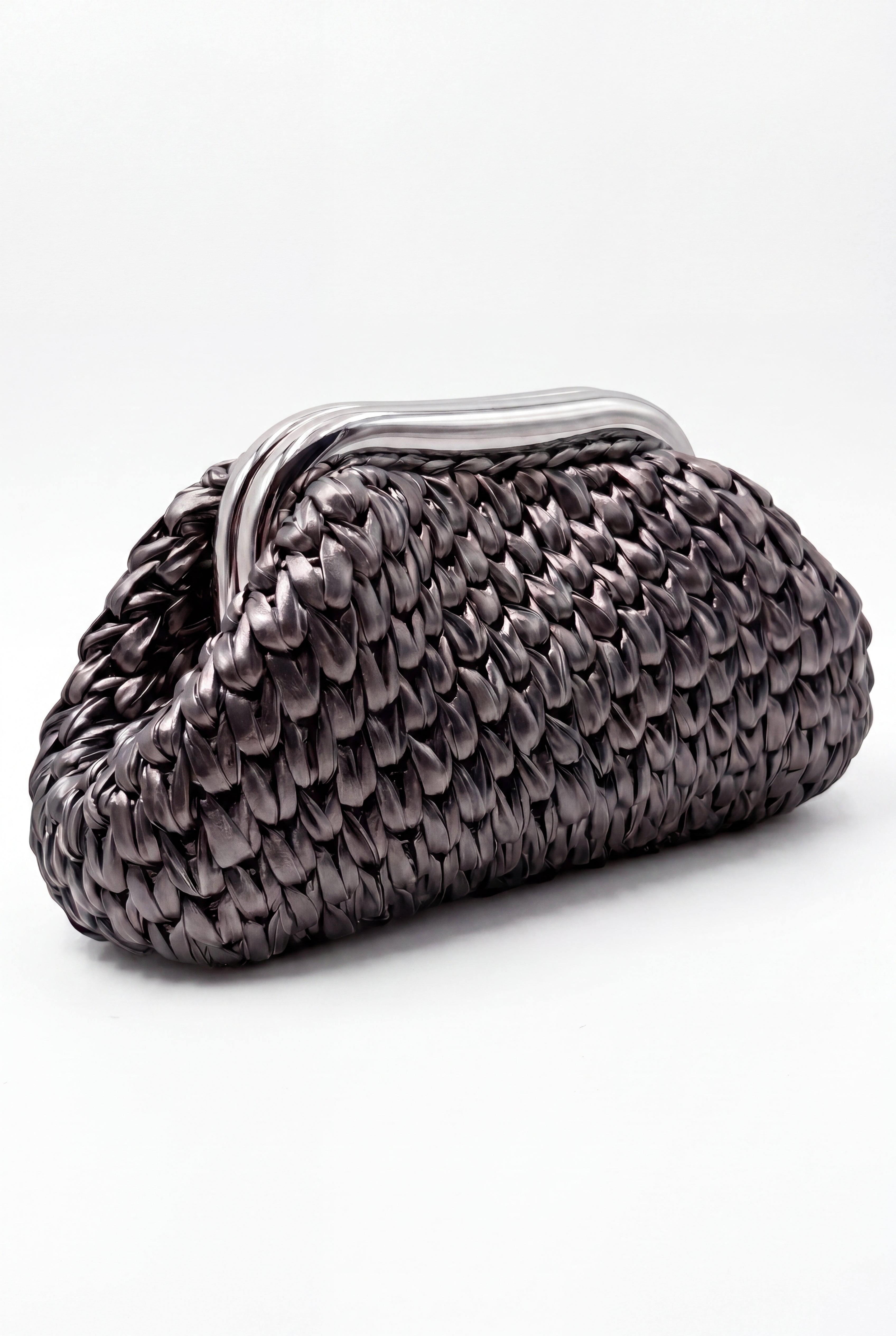 Dark Silver Metallic Clutch