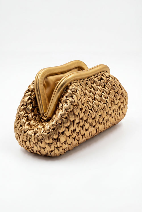 Gold Metallic Clutch