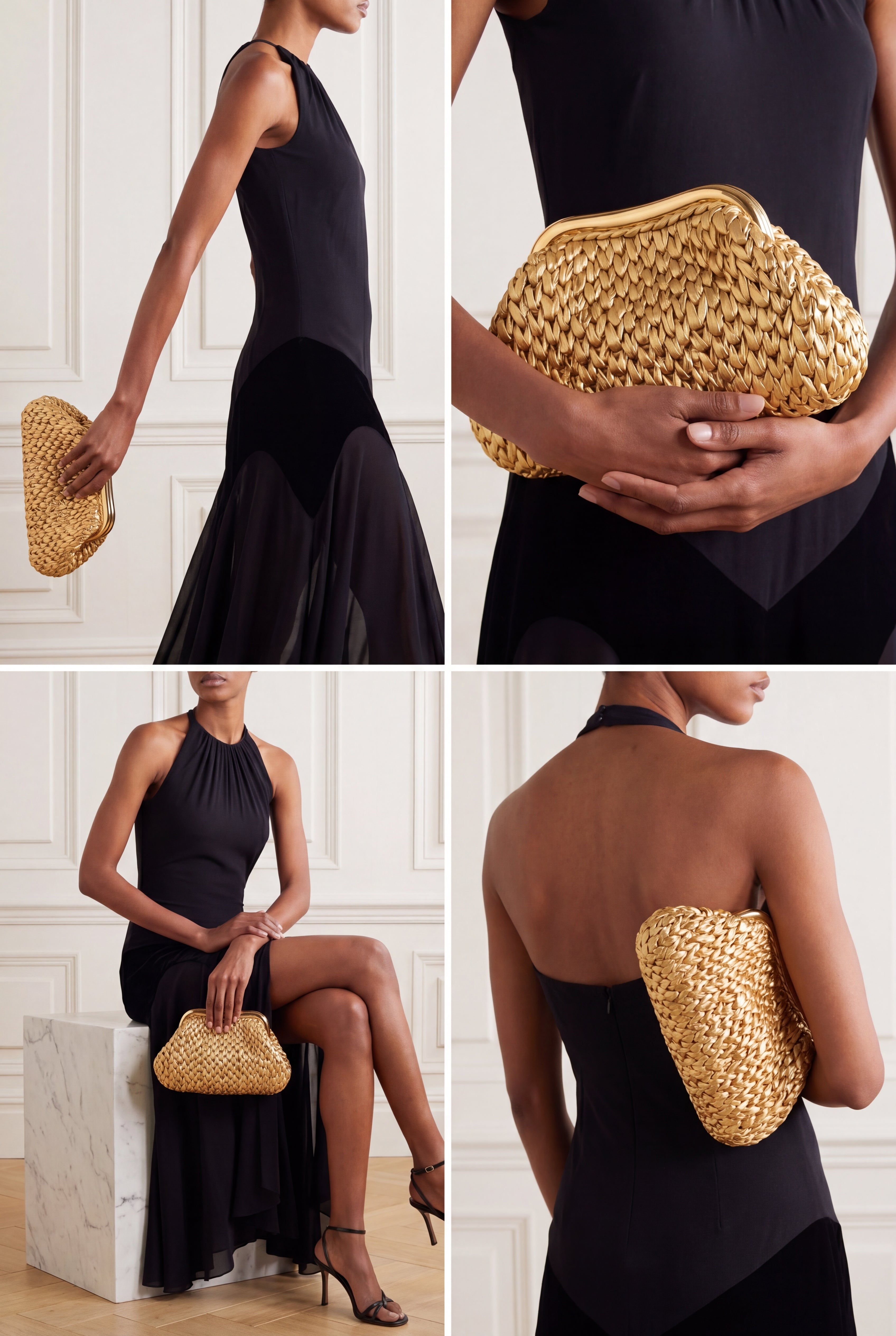 Gold Metallic Clutch
