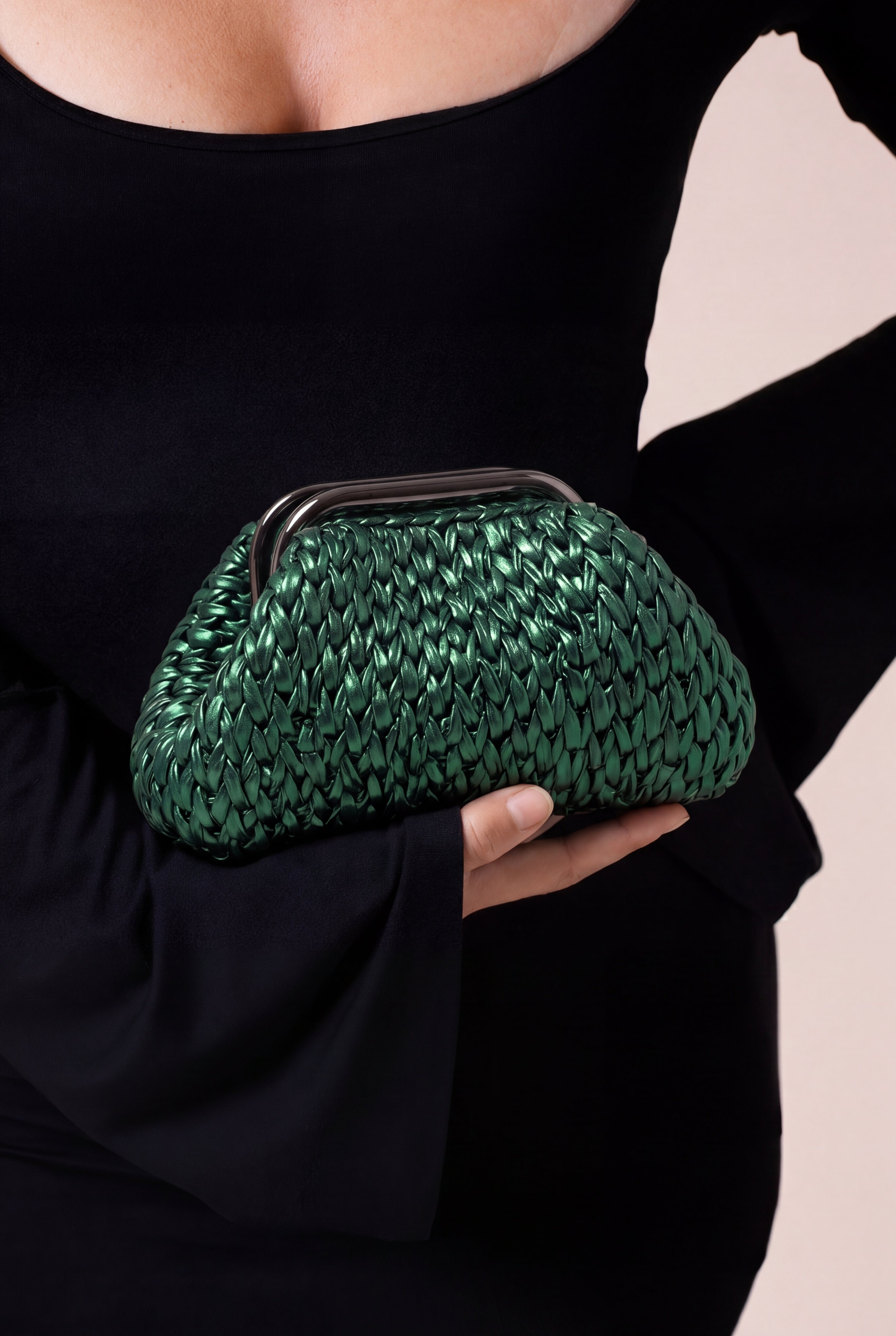 Green Metallic Clutch