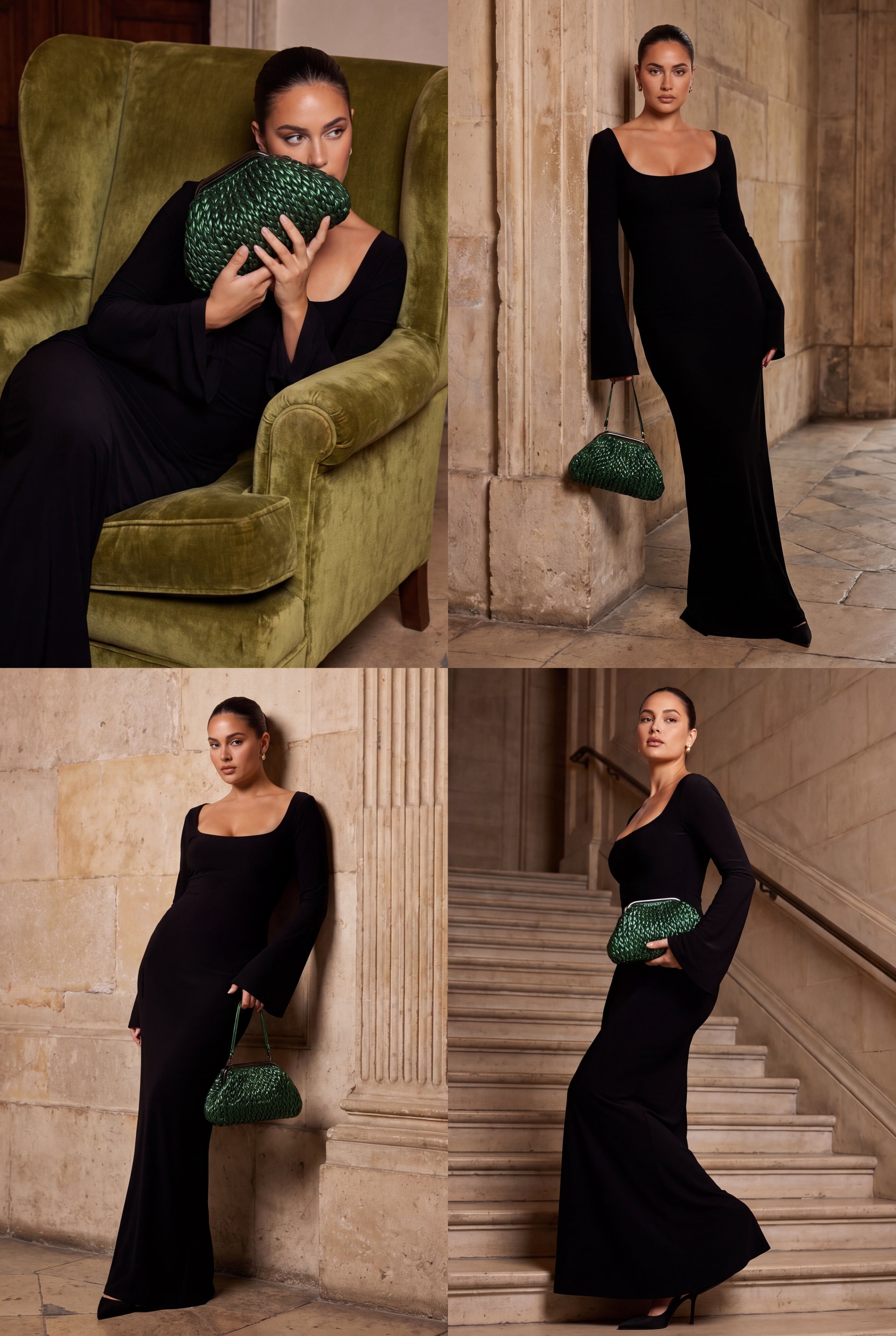 Green Metallic Clutch