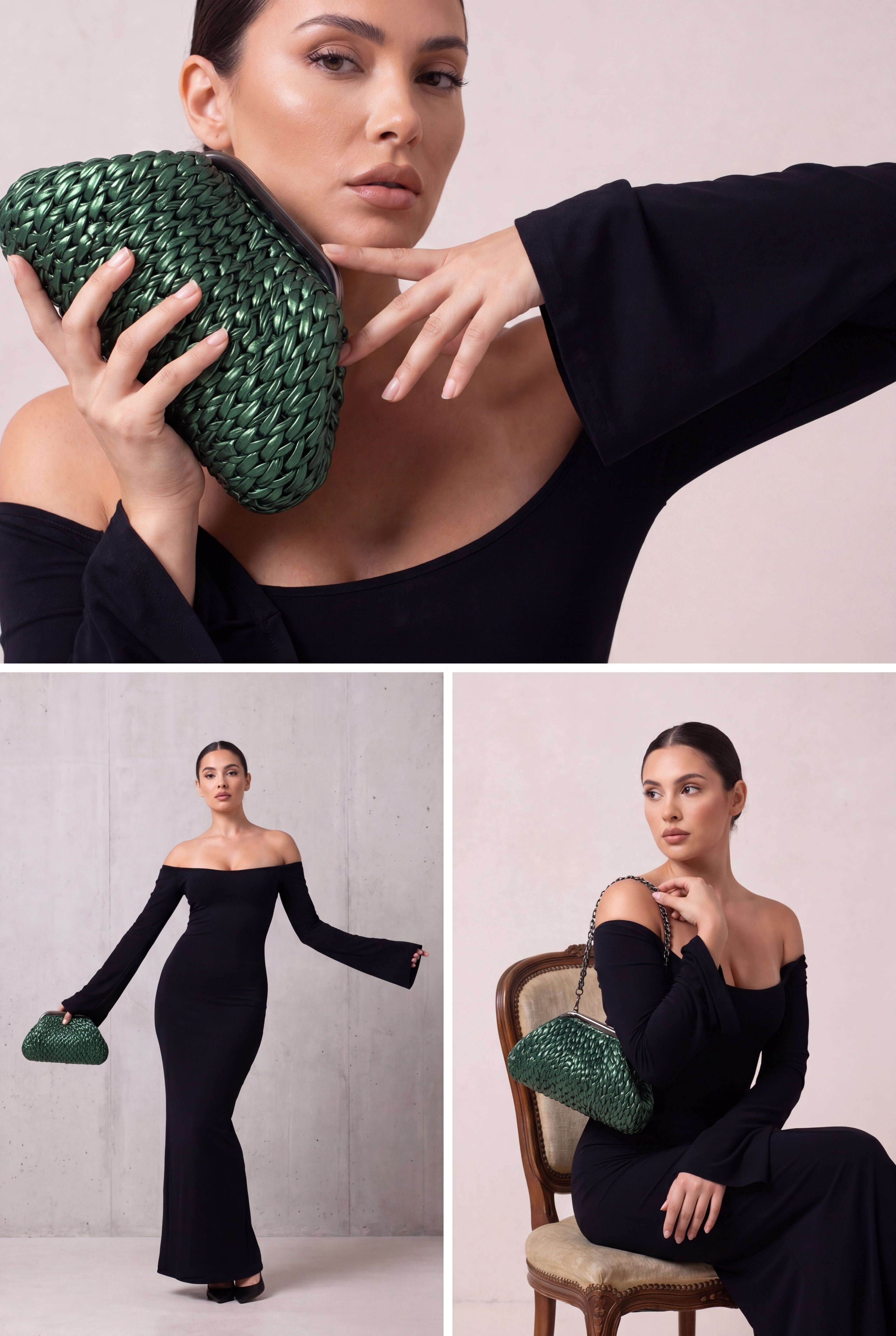 Green Metallic Clutch