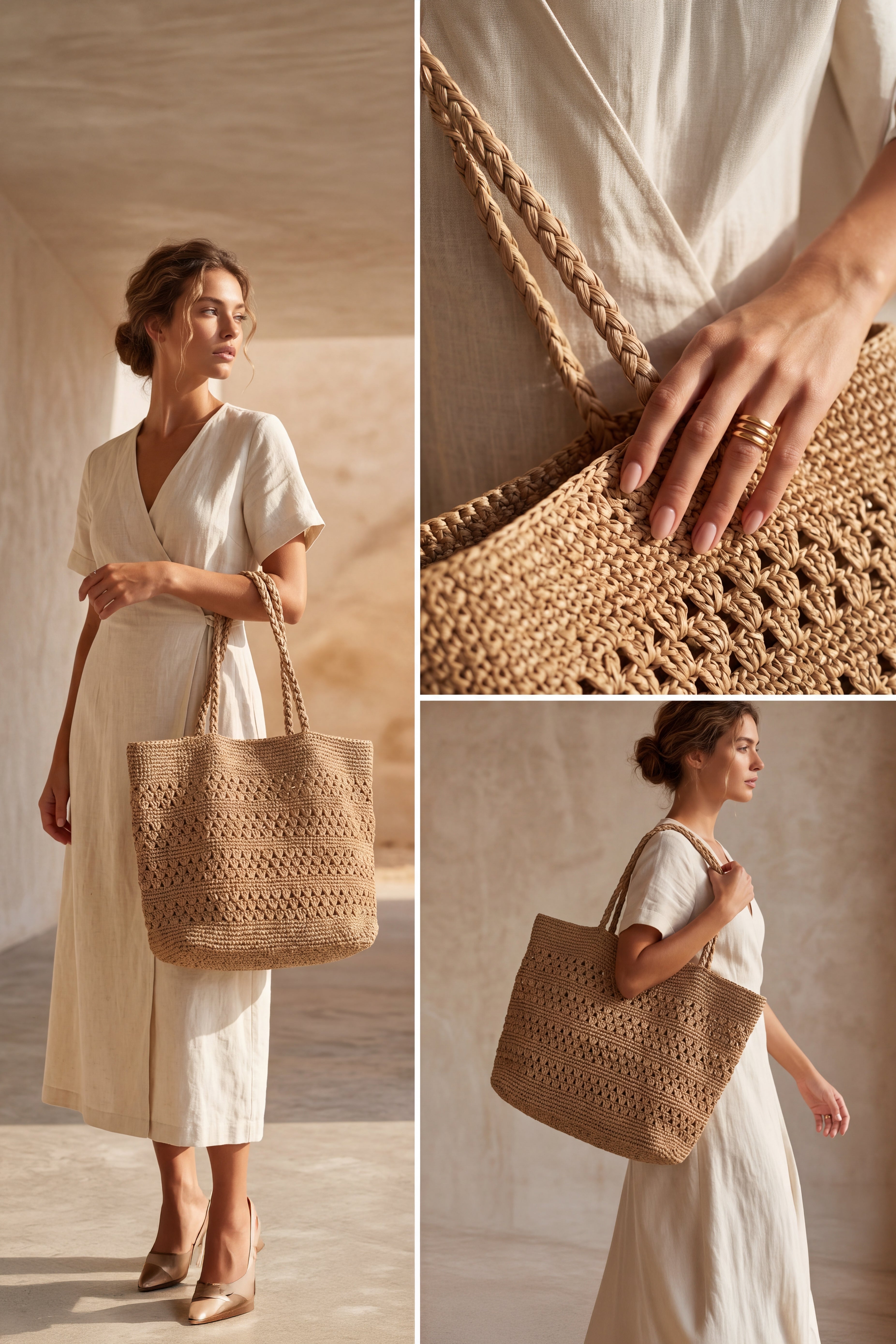 Luma Raffia Tote Bag