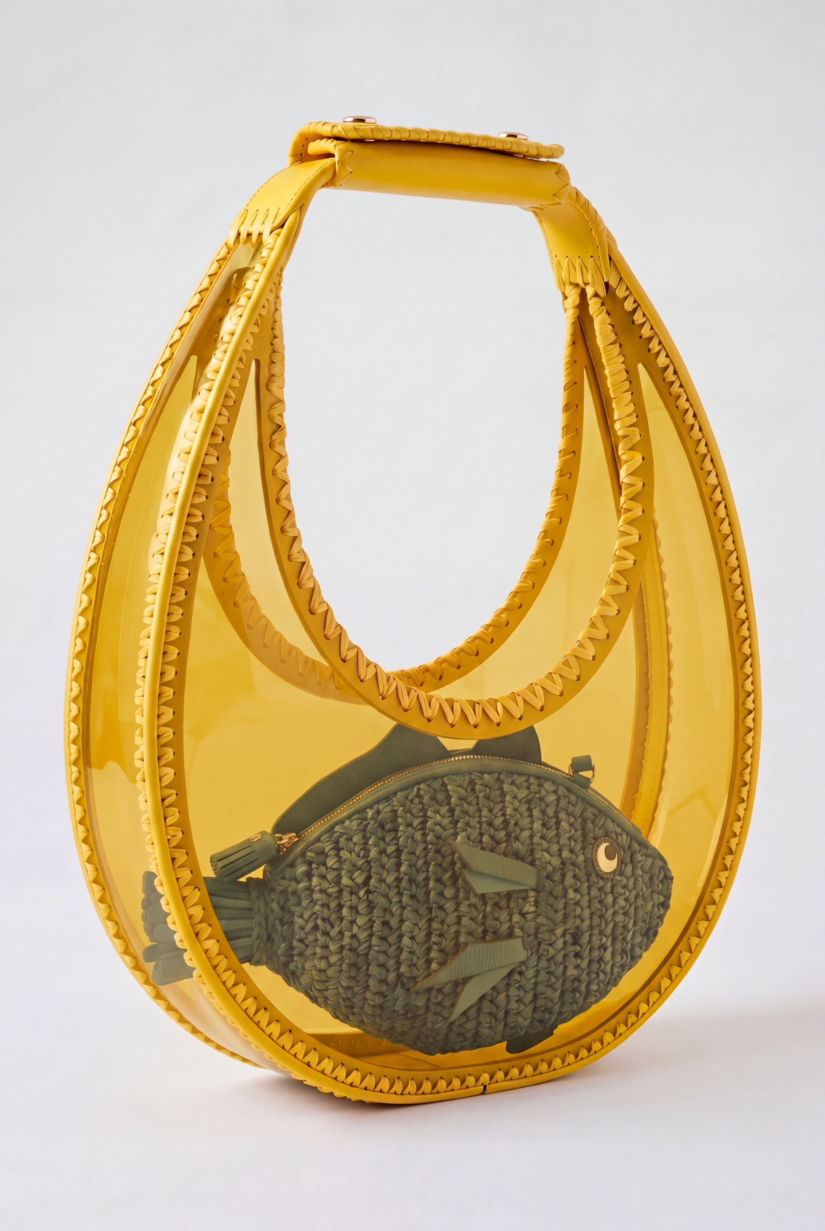 Moon Clear Yellow Shoulder Bag