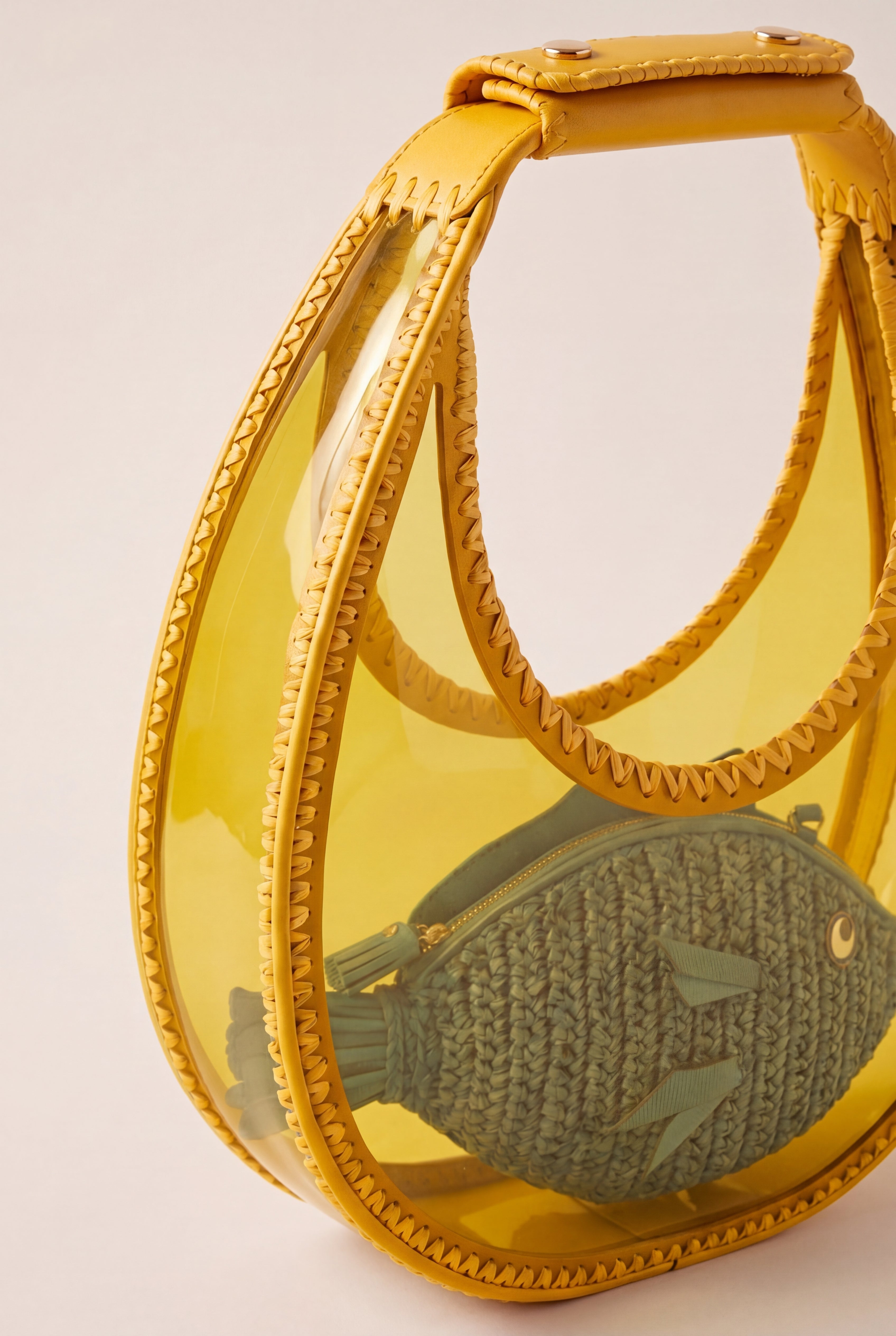 Moon Clear Yellow Shoulder Bag