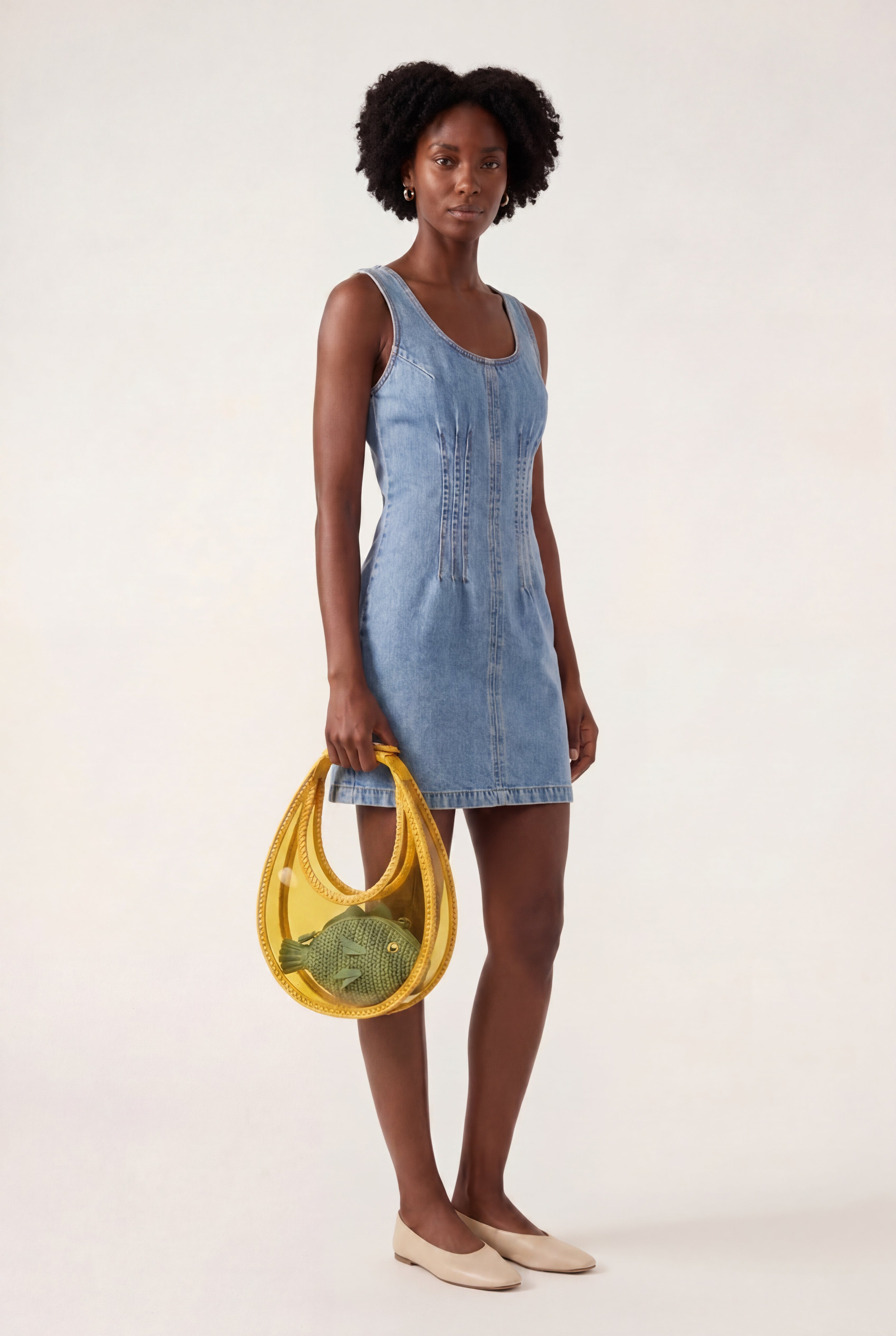 Moon Clear Yellow Shoulder Bag