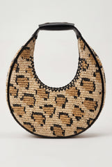 Moon Leopard Black Shoulder Bag