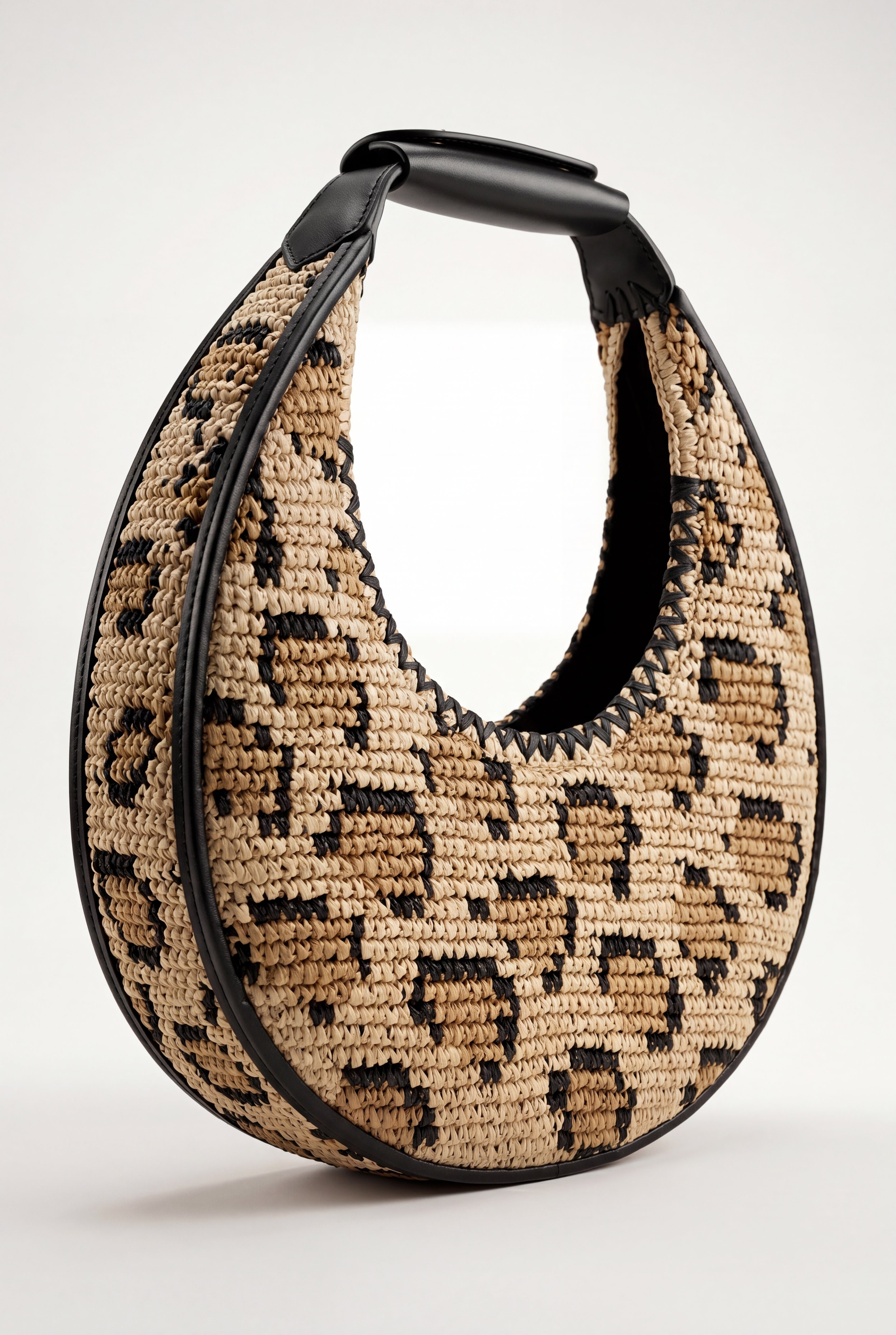Moon Leopard Black Shoulder Bag