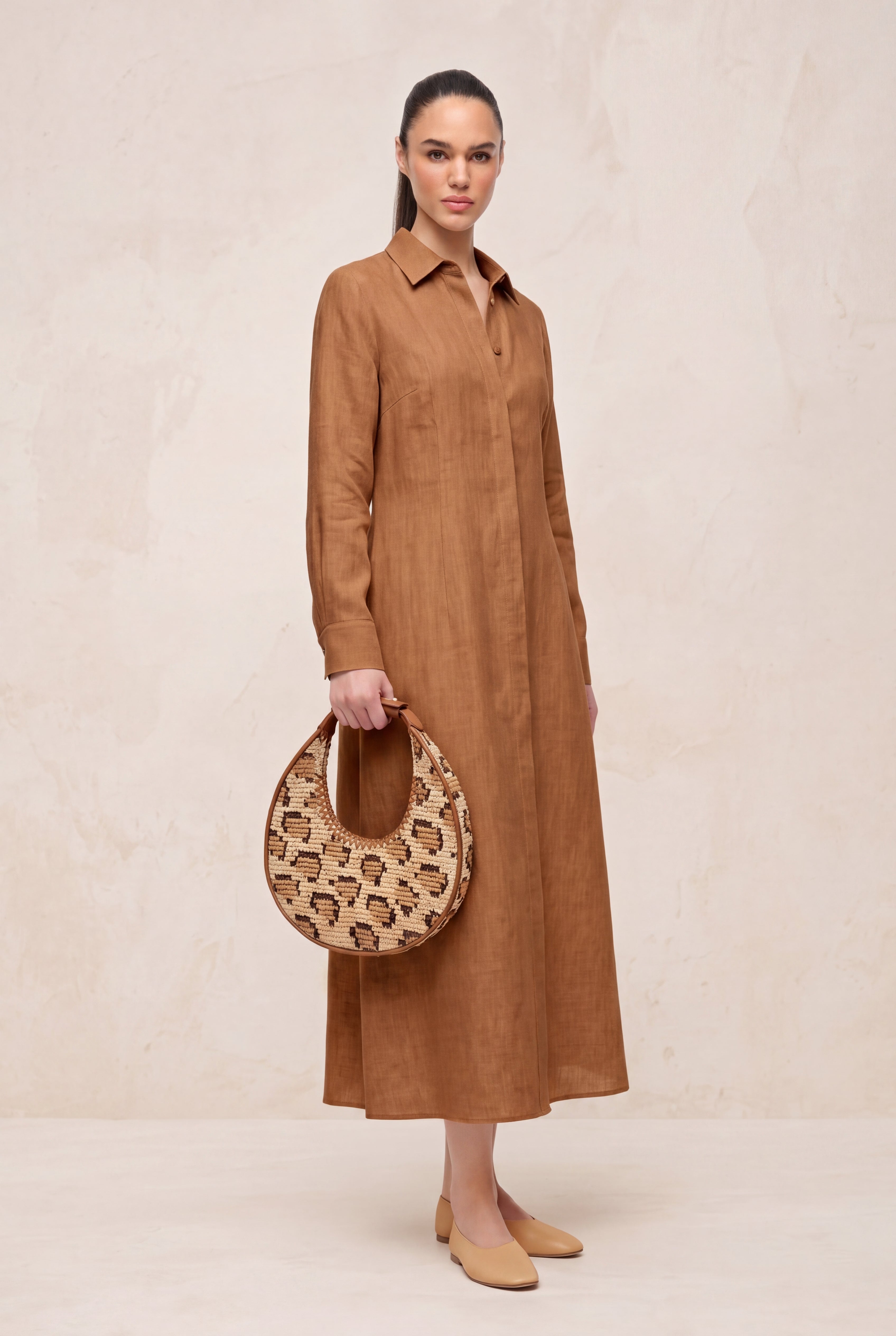 Moon Leopard Tan Shoulder Bag