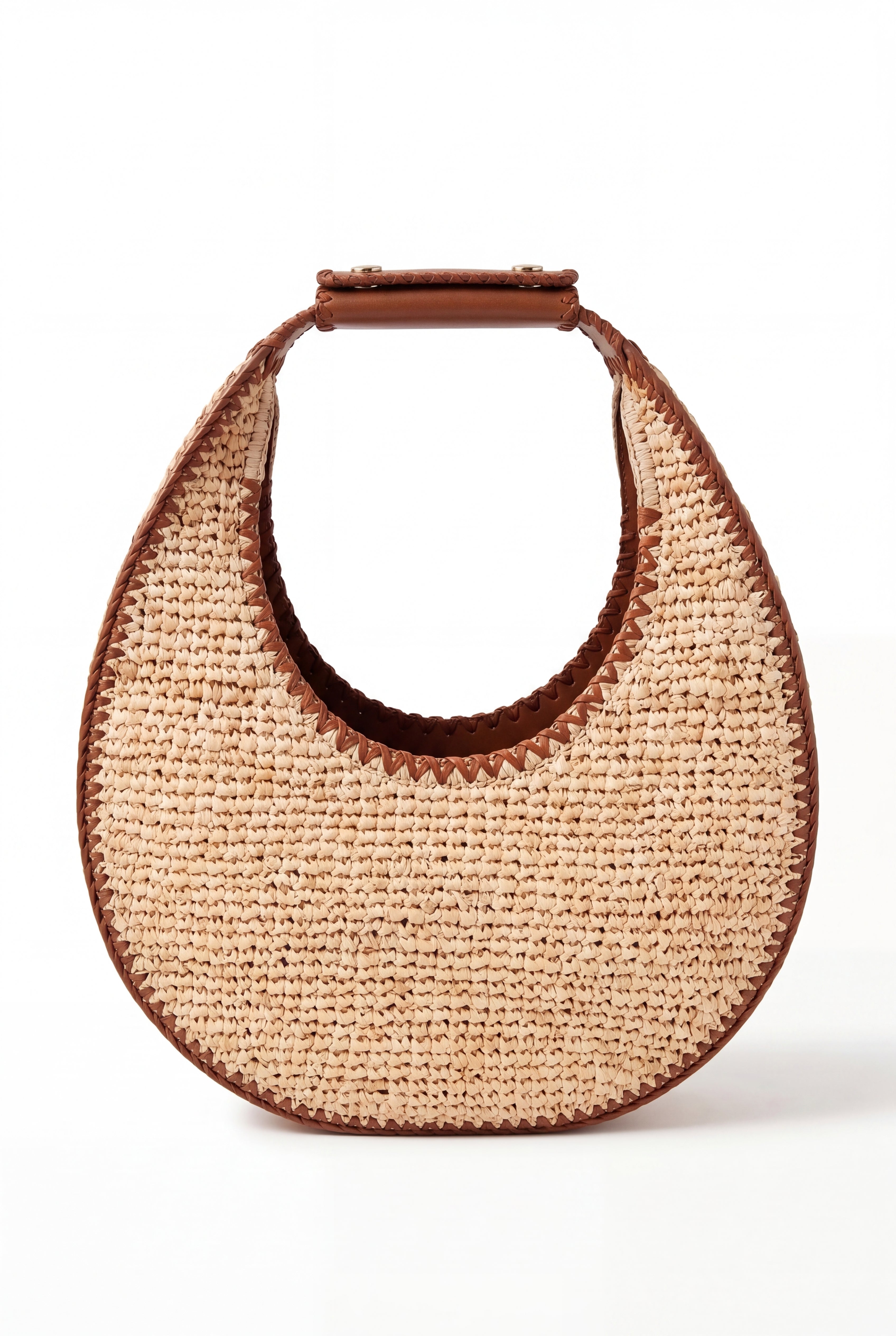 Moon Natural Raffia Shoulder Bag