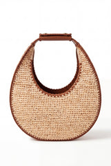 Moon Natural Raffia Shoulder Bag