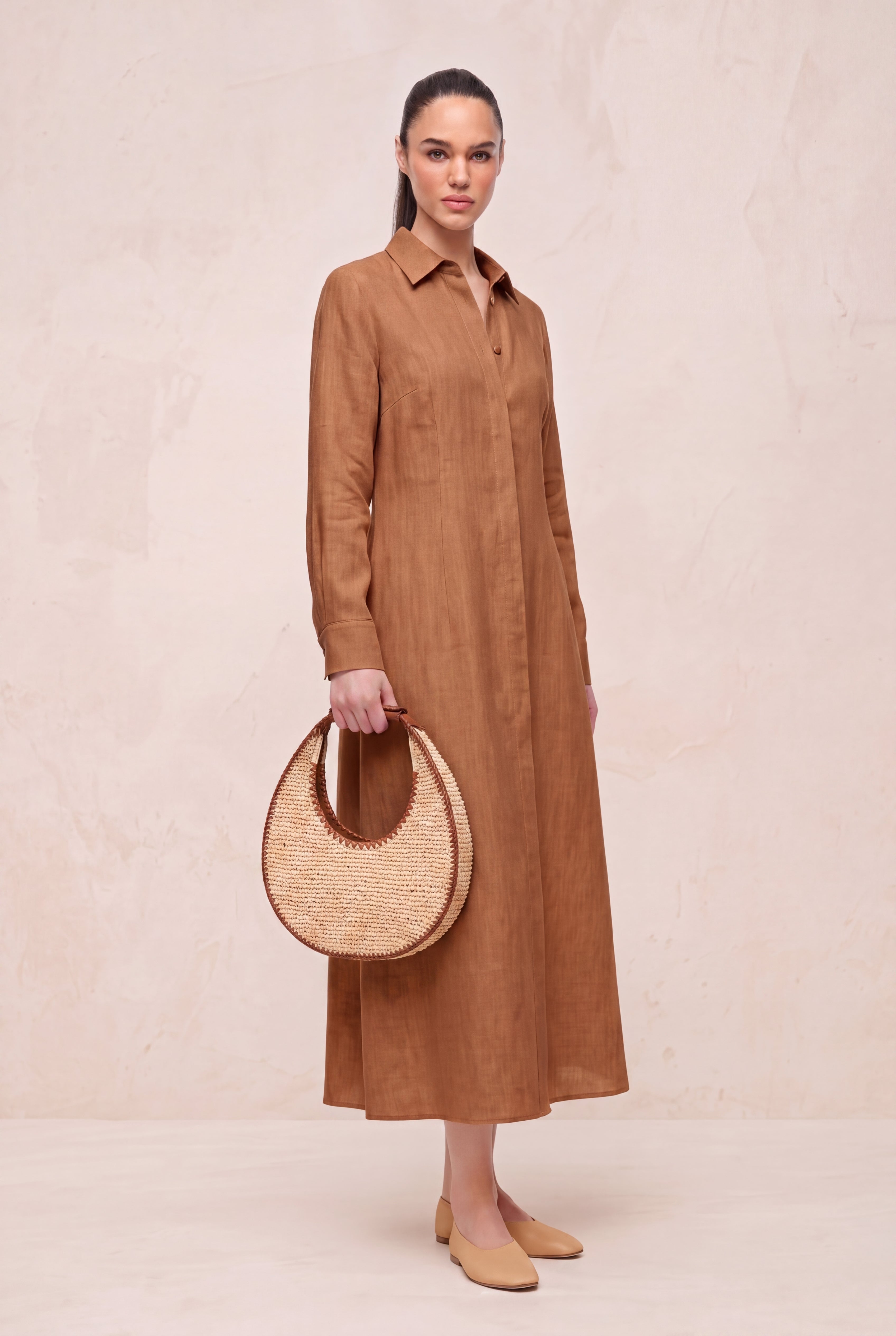 Moon Natural Raffia Shoulder Bag
