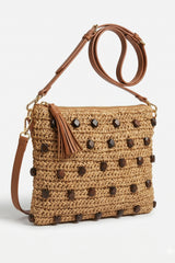 Nora Raffia Crossbody Bag