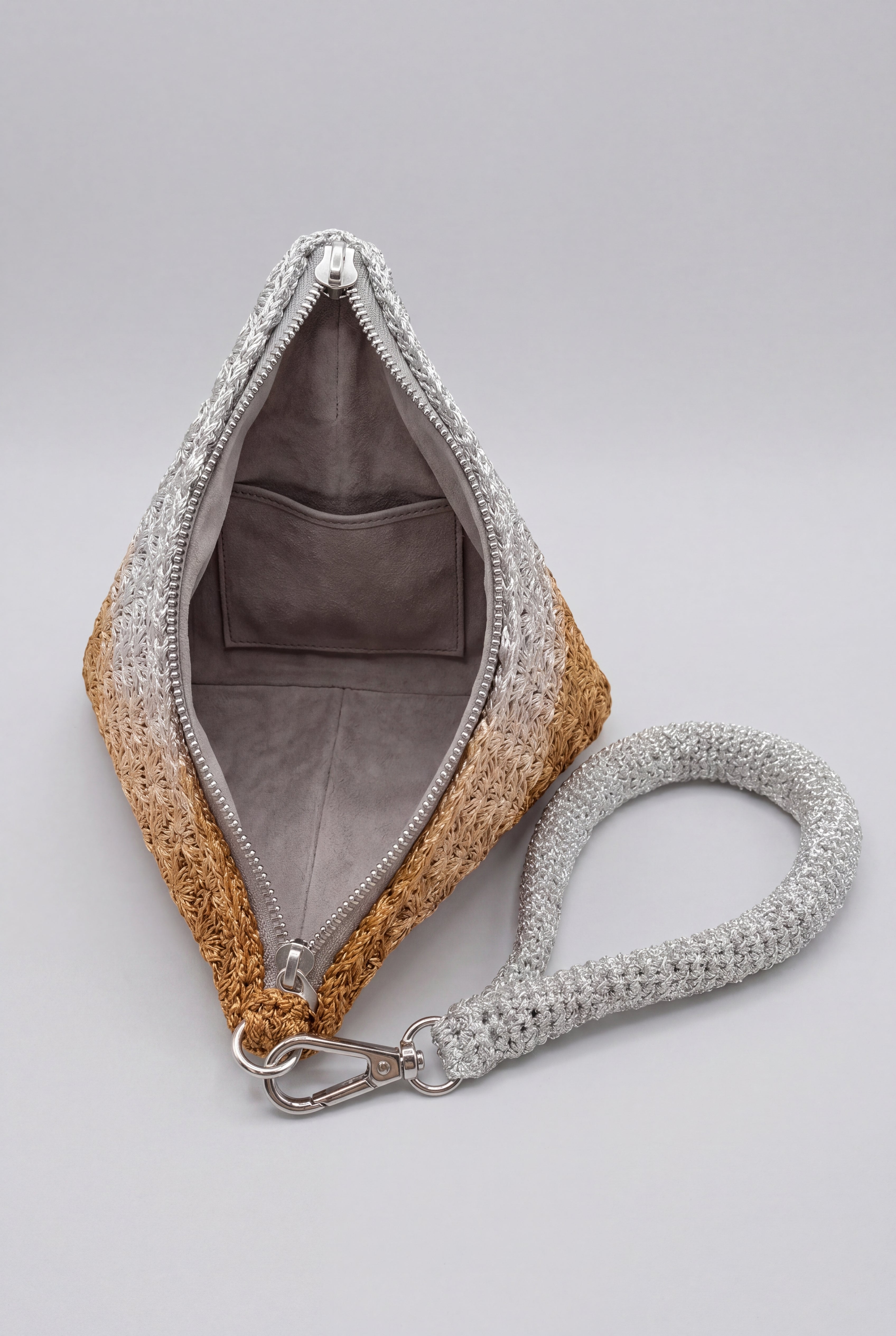 Solera Ombre Gold Silver Pyramid Bag