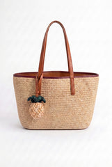 Reversible Bag Raffia Tan