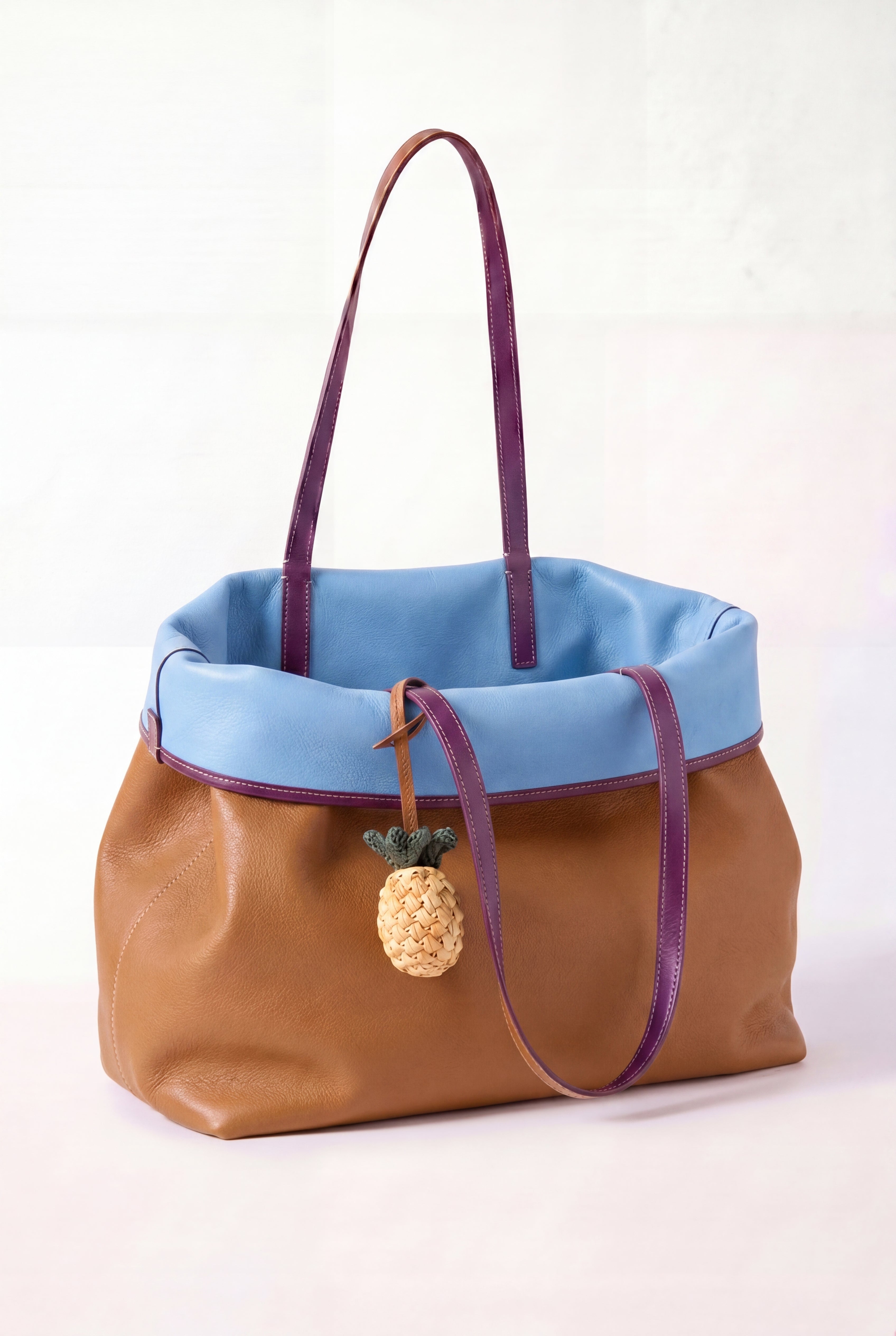 Reversible Bag Tan Blue