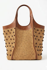 Rhea Raffia Tote Bag