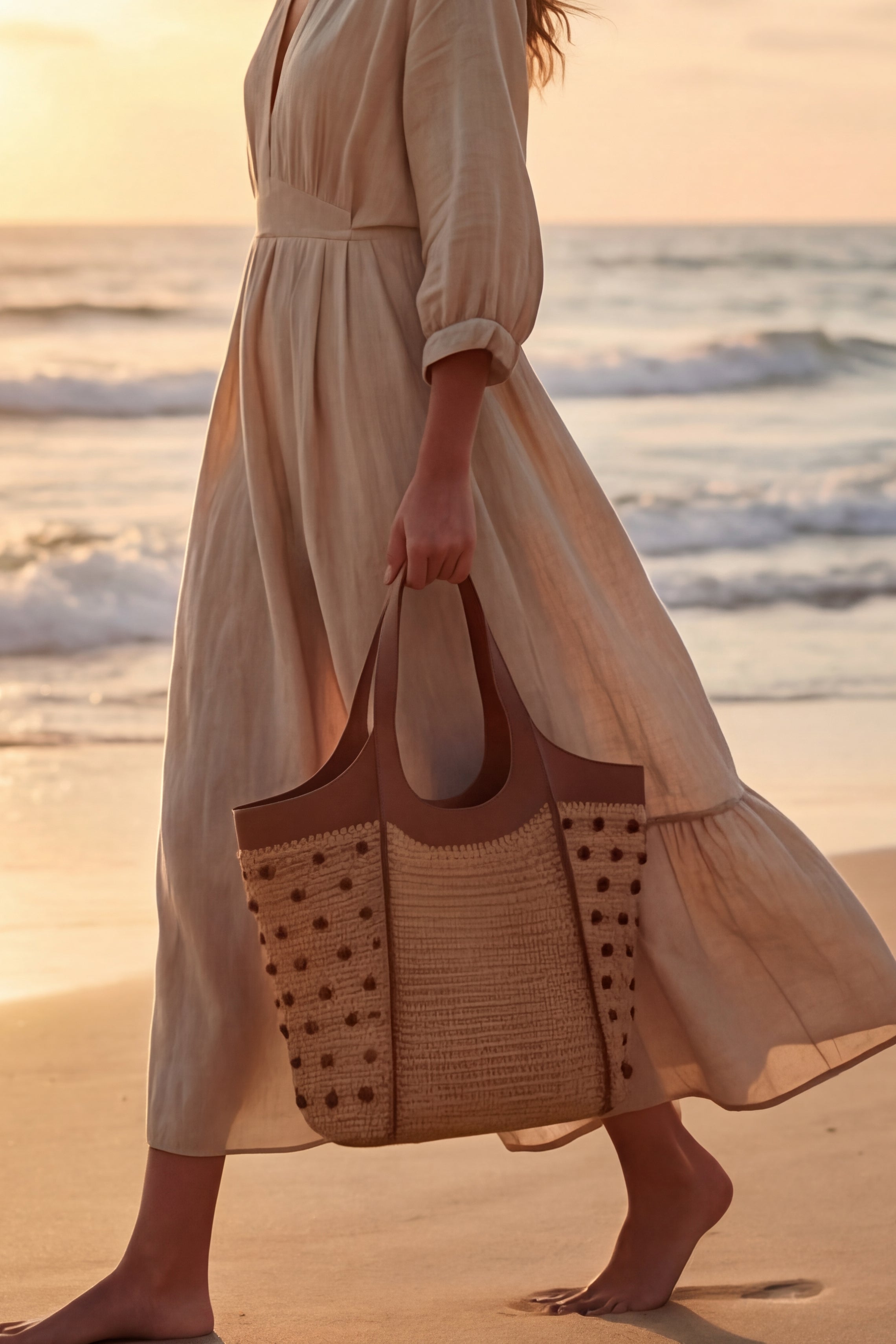 Rhea Raffia Tote Bag