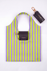 Rolly Foldable Bag Lime Stripe
