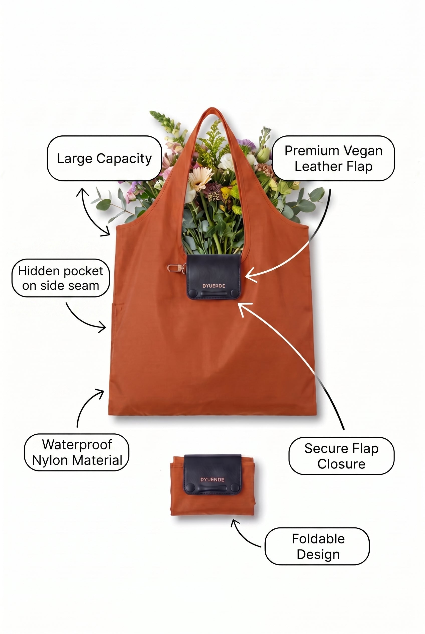 Rolly Foldable Bag Orange