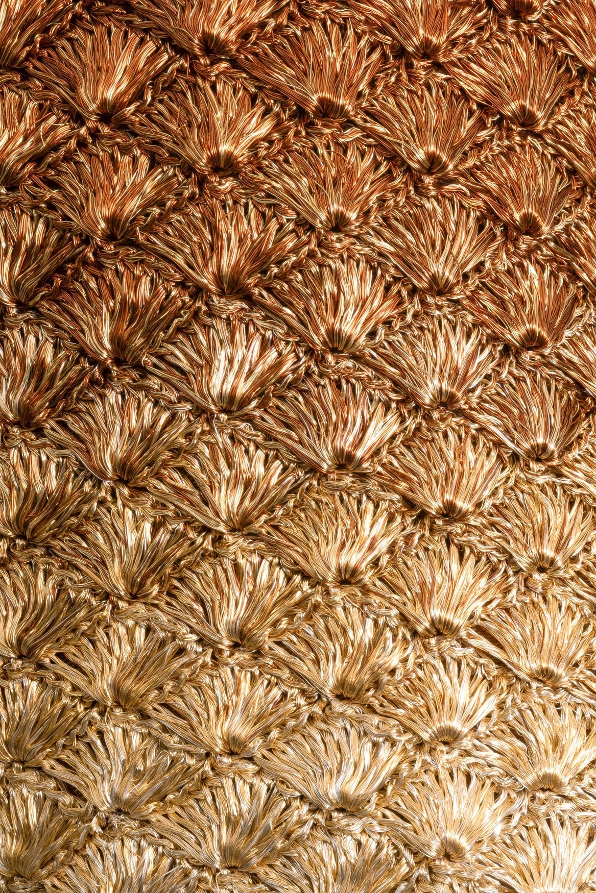 Solera Ombre Gold Copper Pyramid Bag