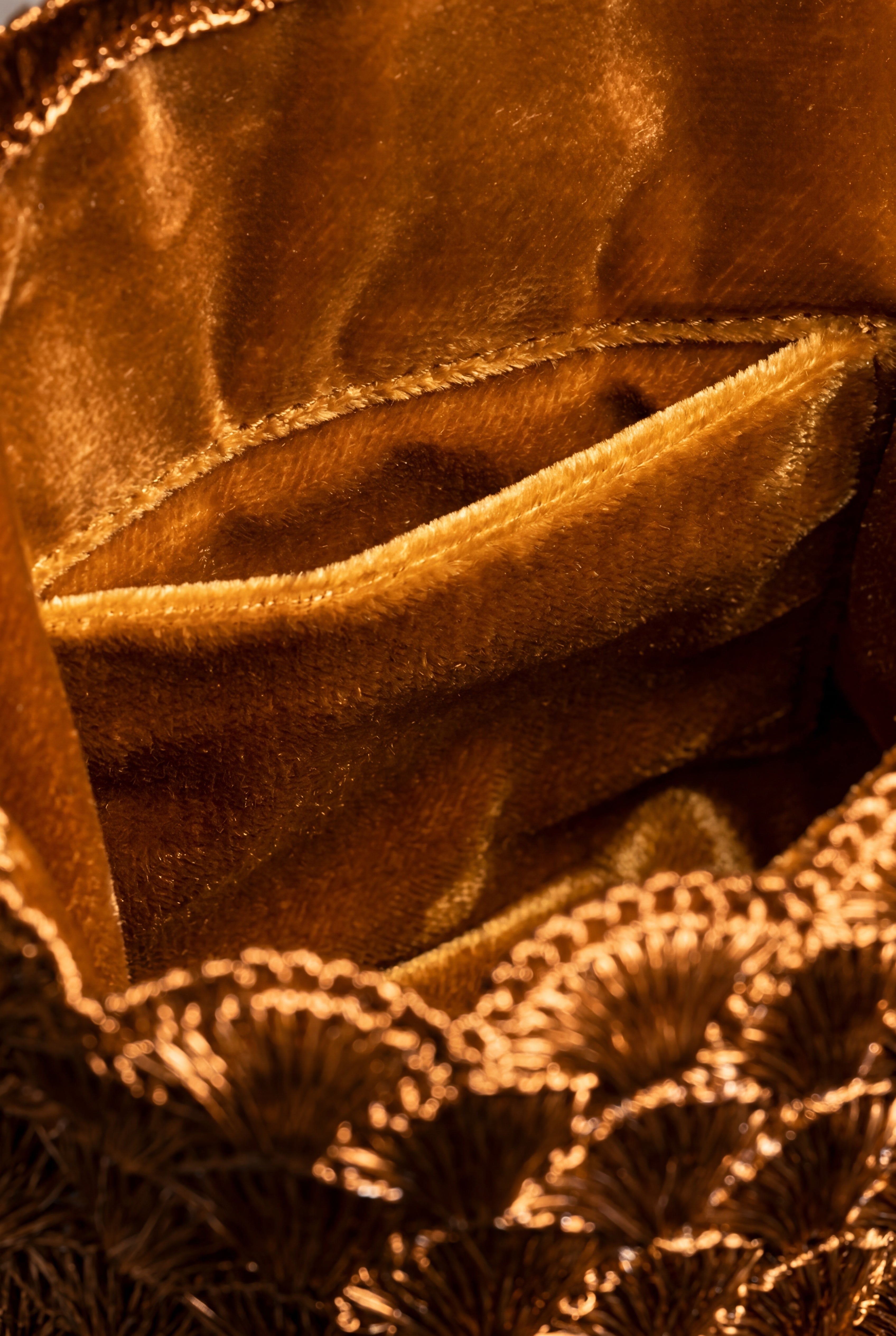 Solera Ombre Gold Copper Pyramid Bag