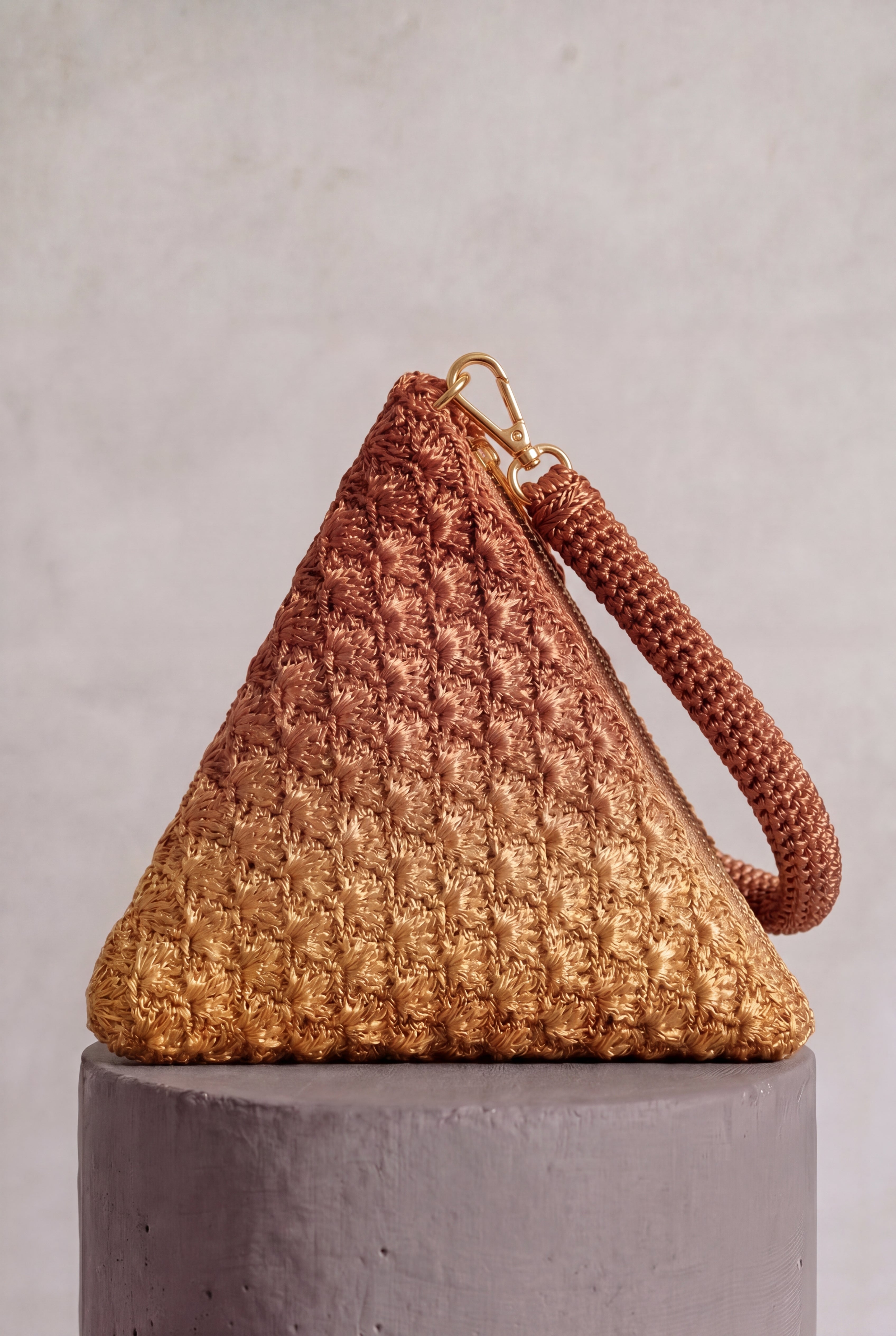 Solera Ombre Gold Copper Pyramid Bag