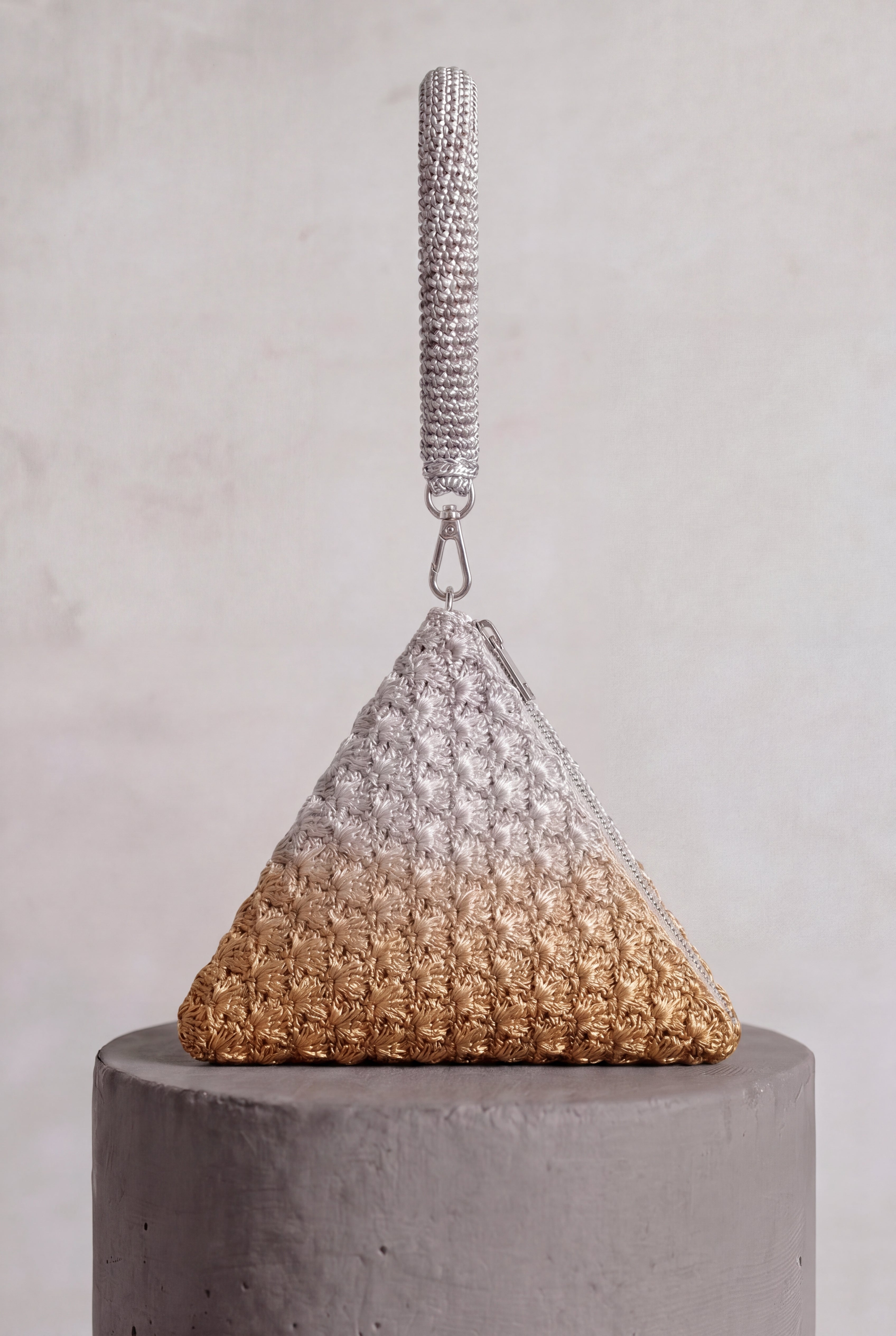 Solera Ombre Gold Silver Pyramid Bag