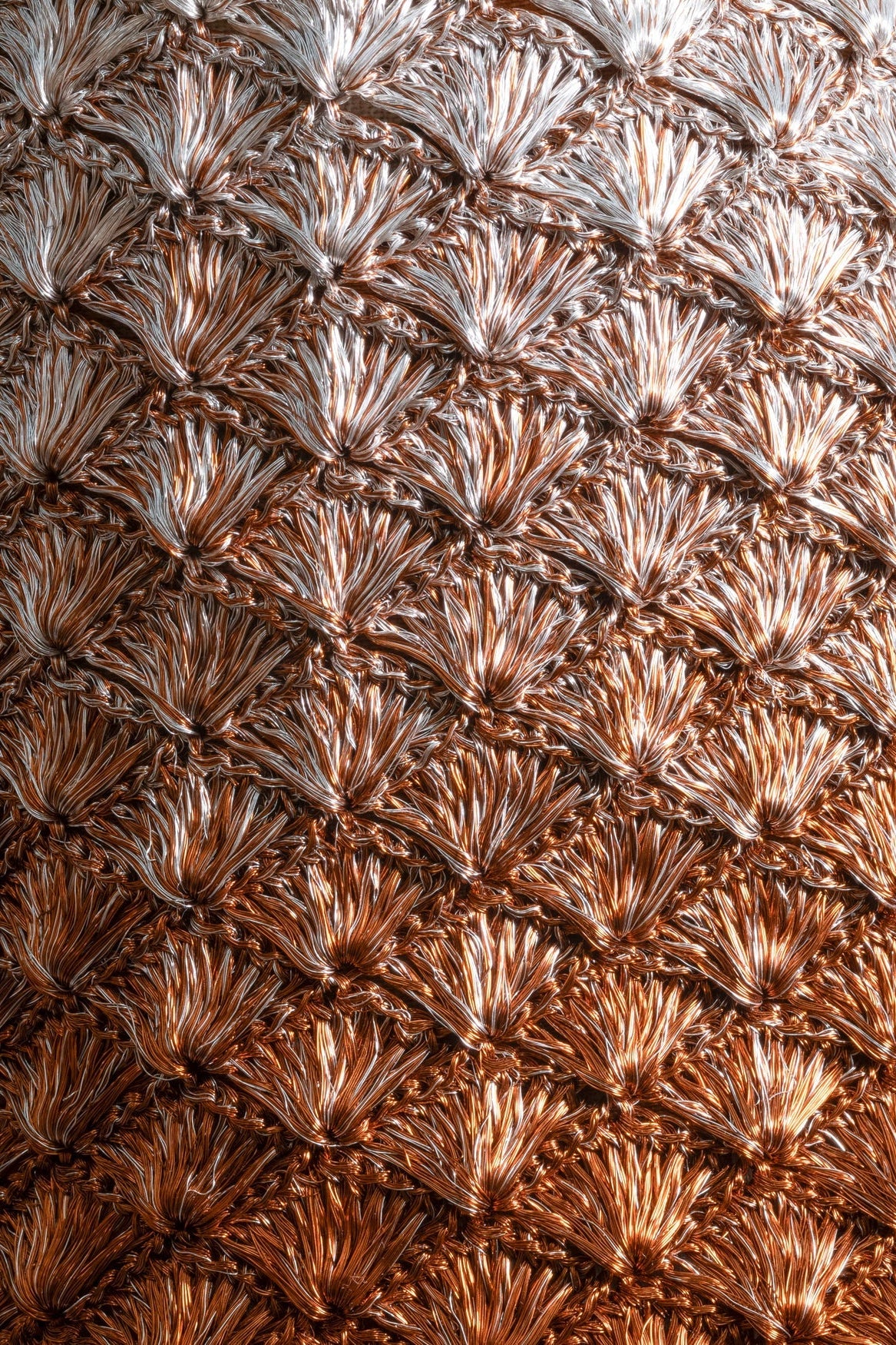 Solera Ombre Silver Copper Pyramid Bag
