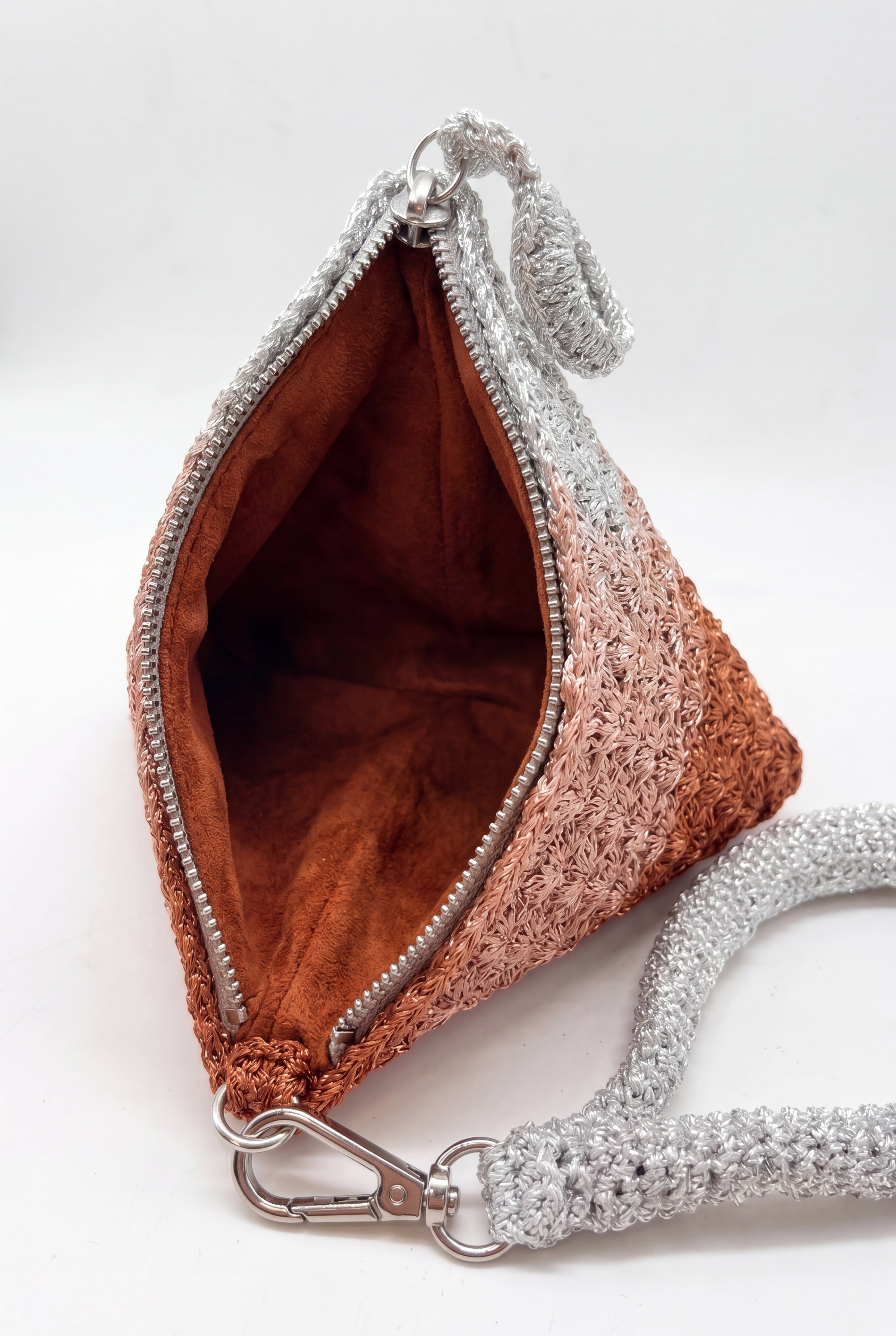 Solera Ombre Silver Copper Pyramid Bag