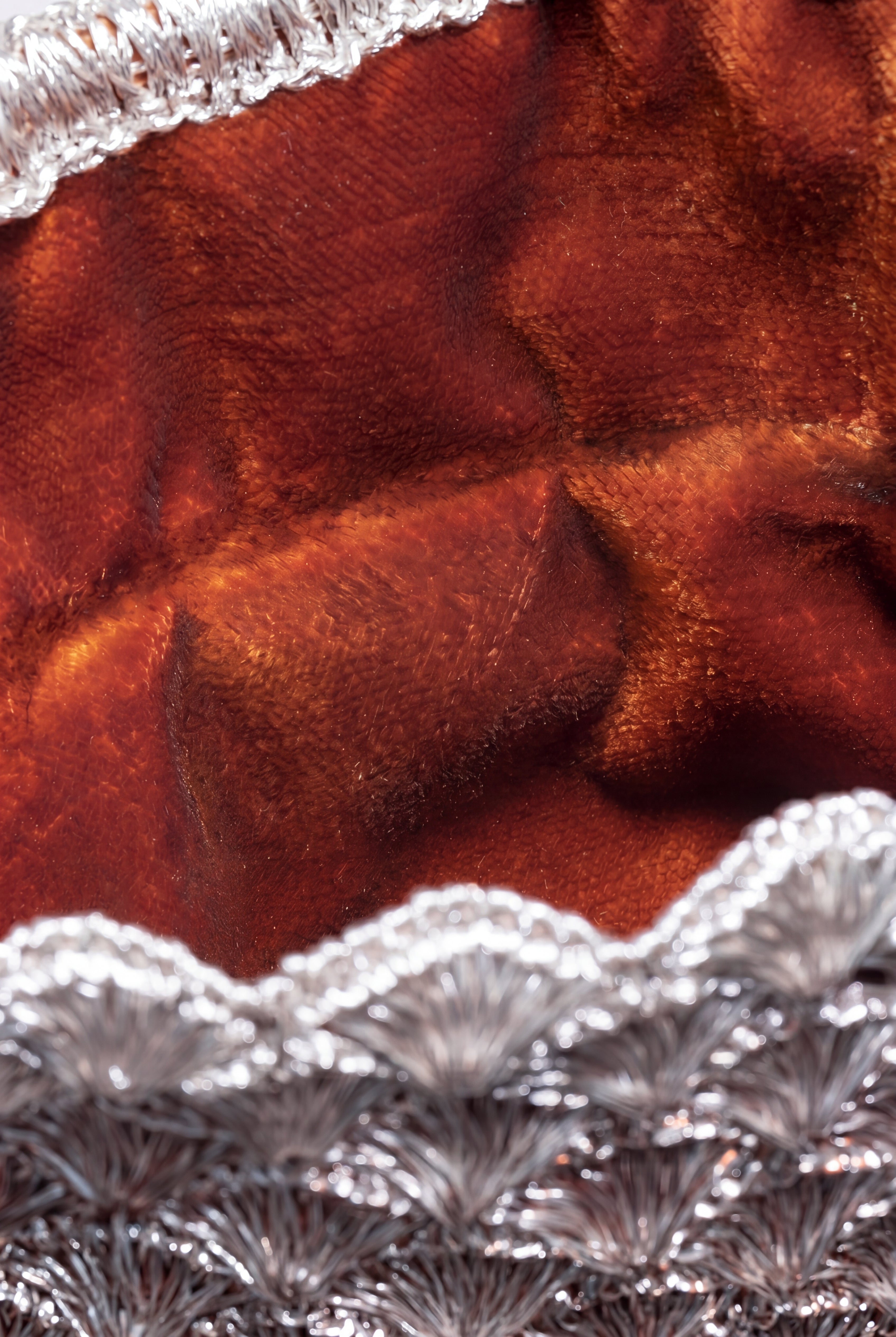 Solera Ombre Silver Copper Pyramid Bag