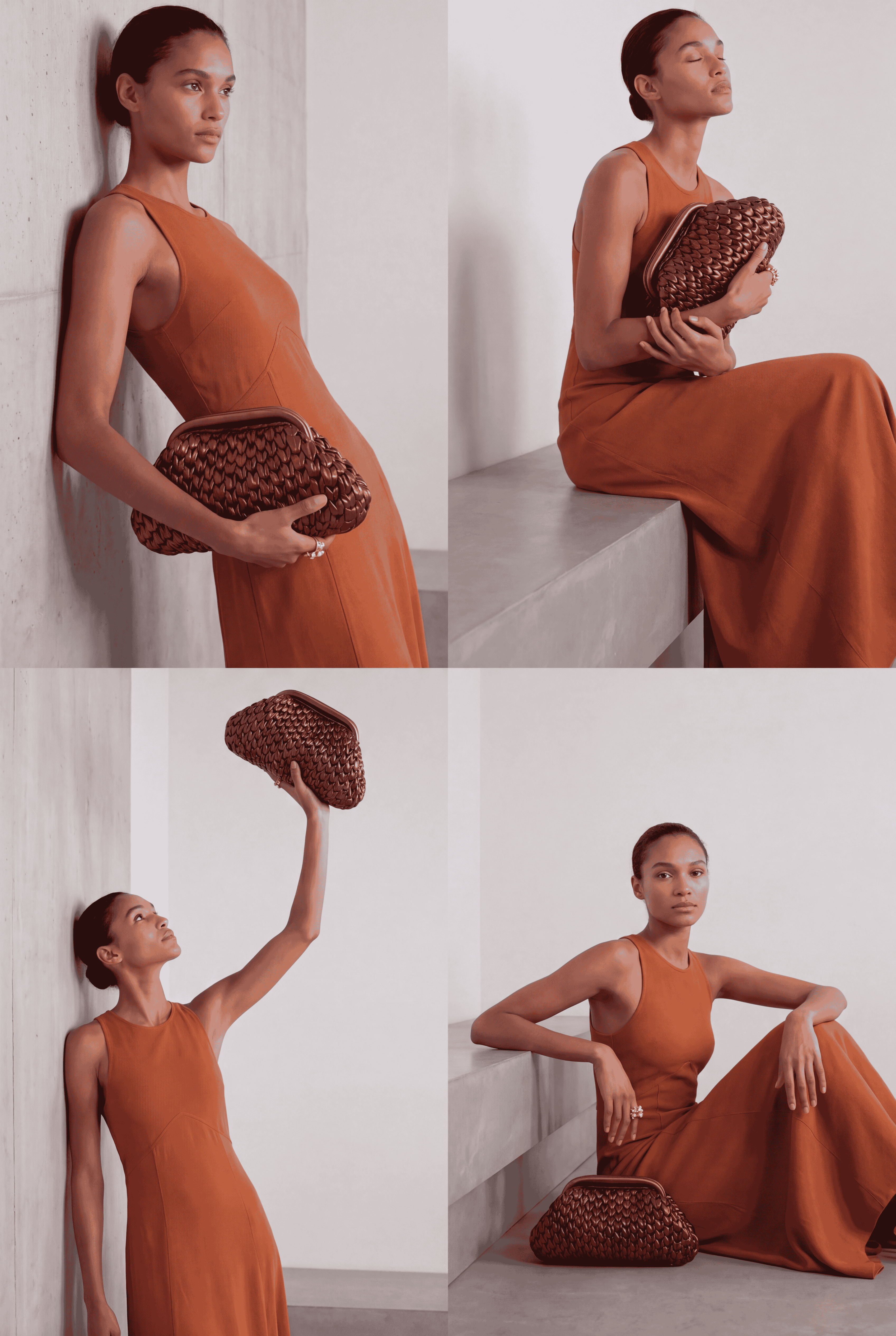 Bronze Metallic Clutch