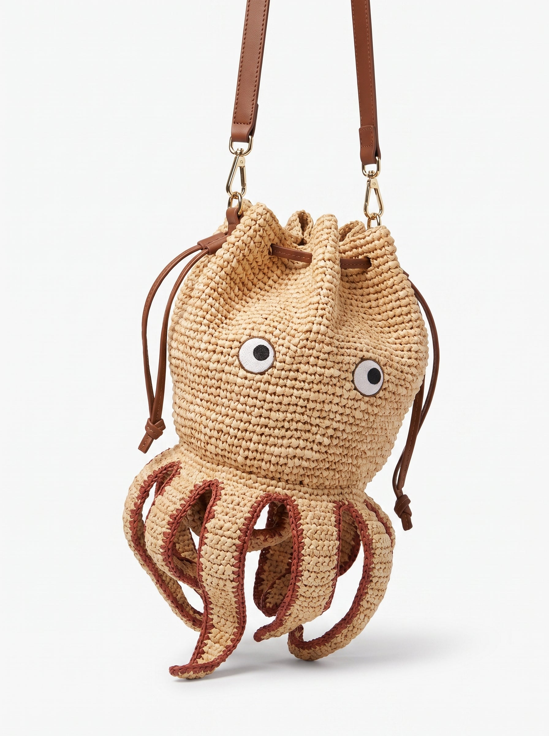 Octopus Raffia bag