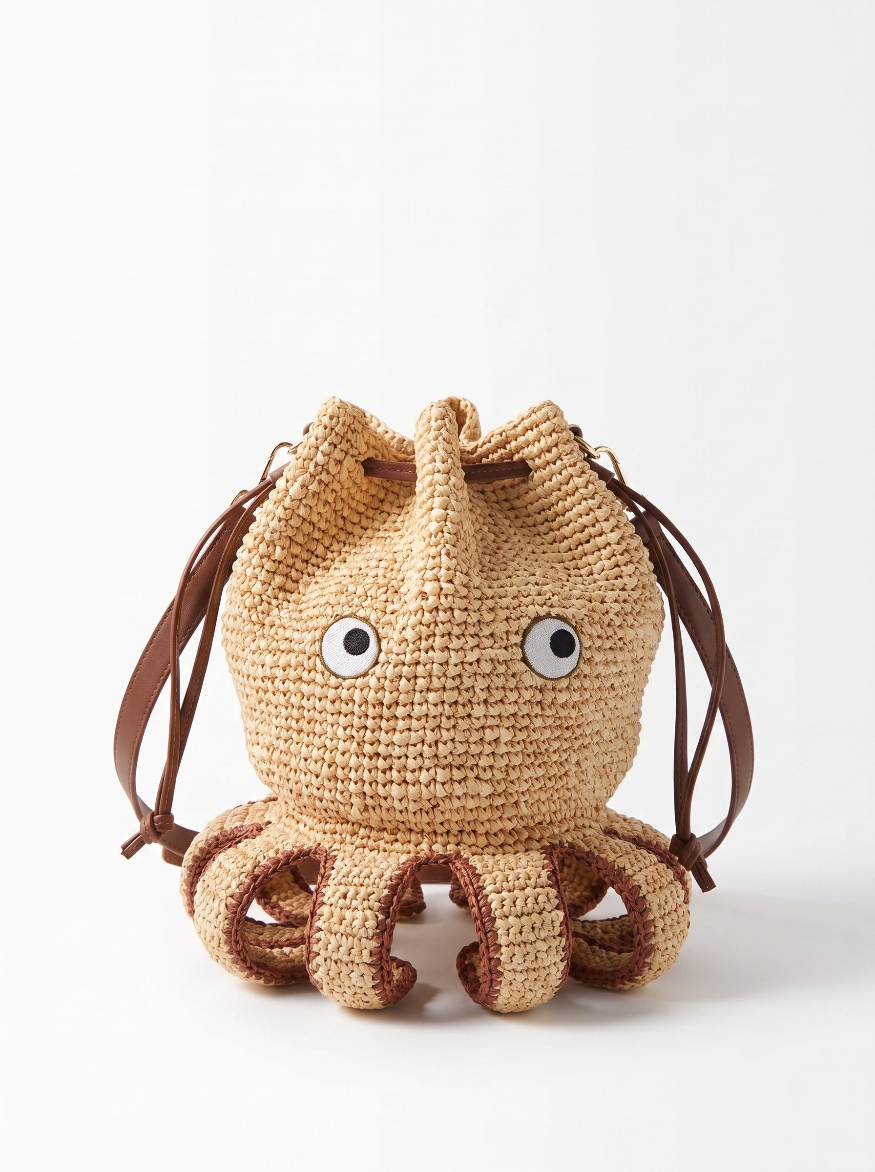 Octopus Raffia bag