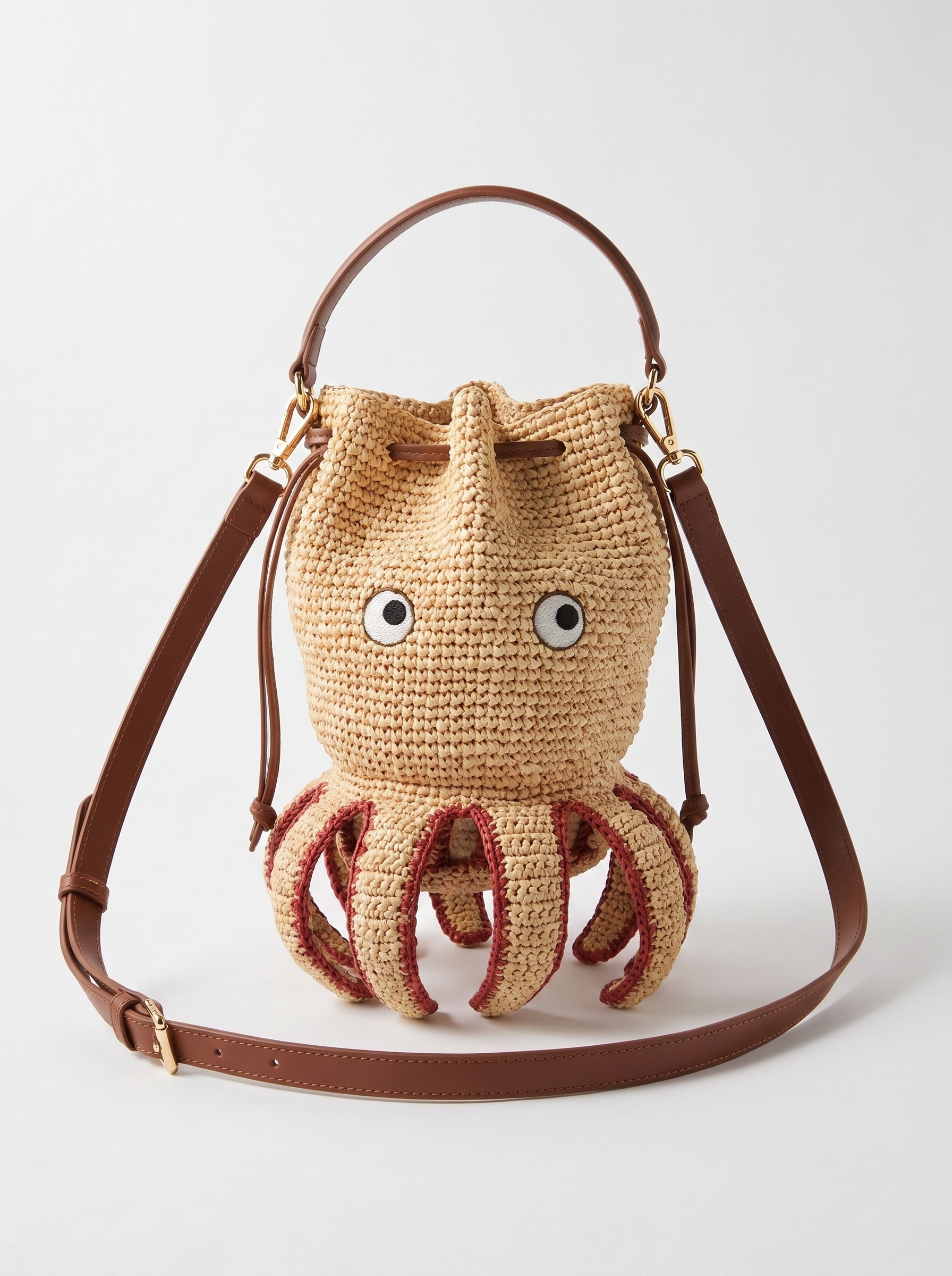 Octopus Raffia bag