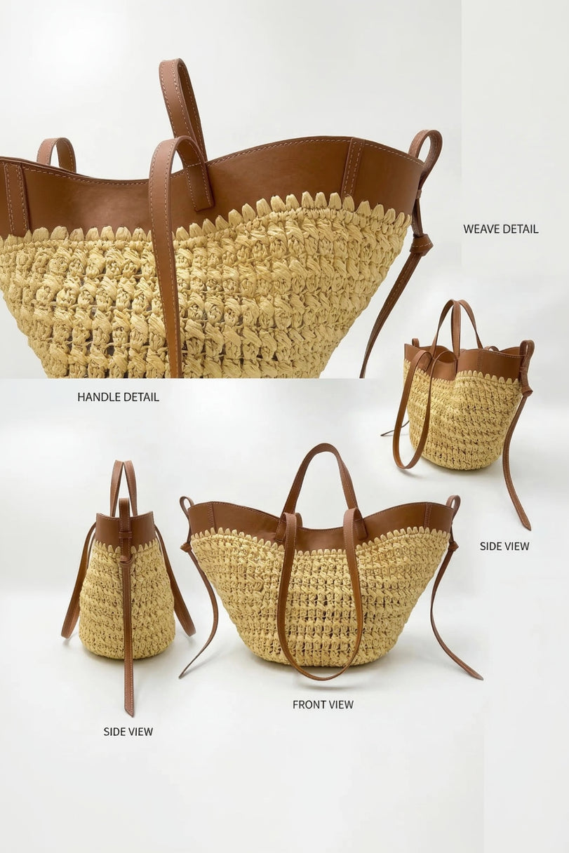 Cleo Raffia Tote Bag