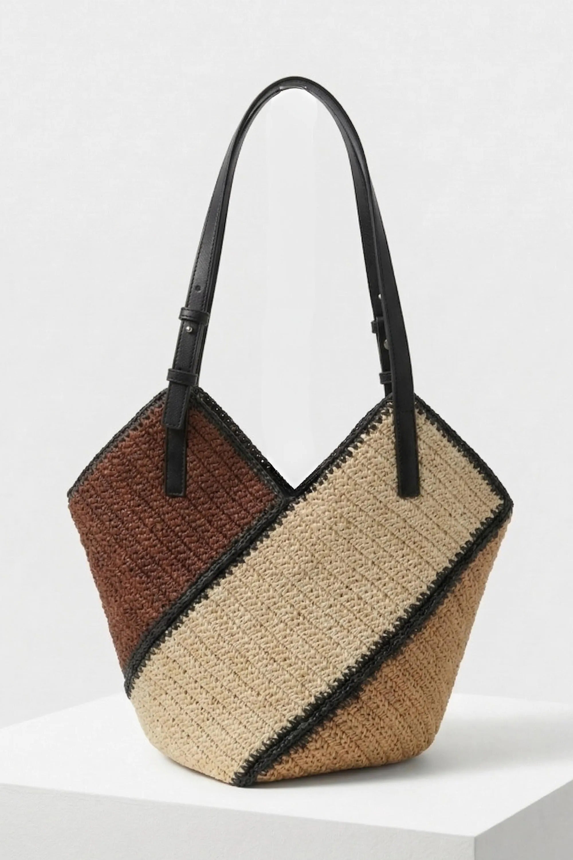 Slouchy Raffia Tote Bag